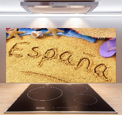 Cooker splashback Spain inscription