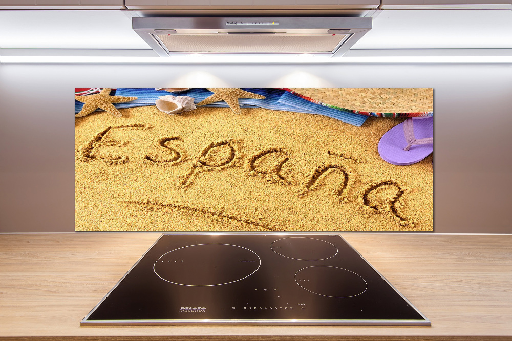 Cooker splashback Spain inscription