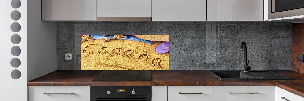 Cooker splashback Spain inscription