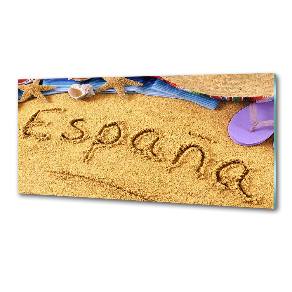 Cooker splashback Spain inscription