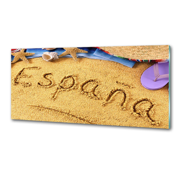 Cooker splashback Spain inscription