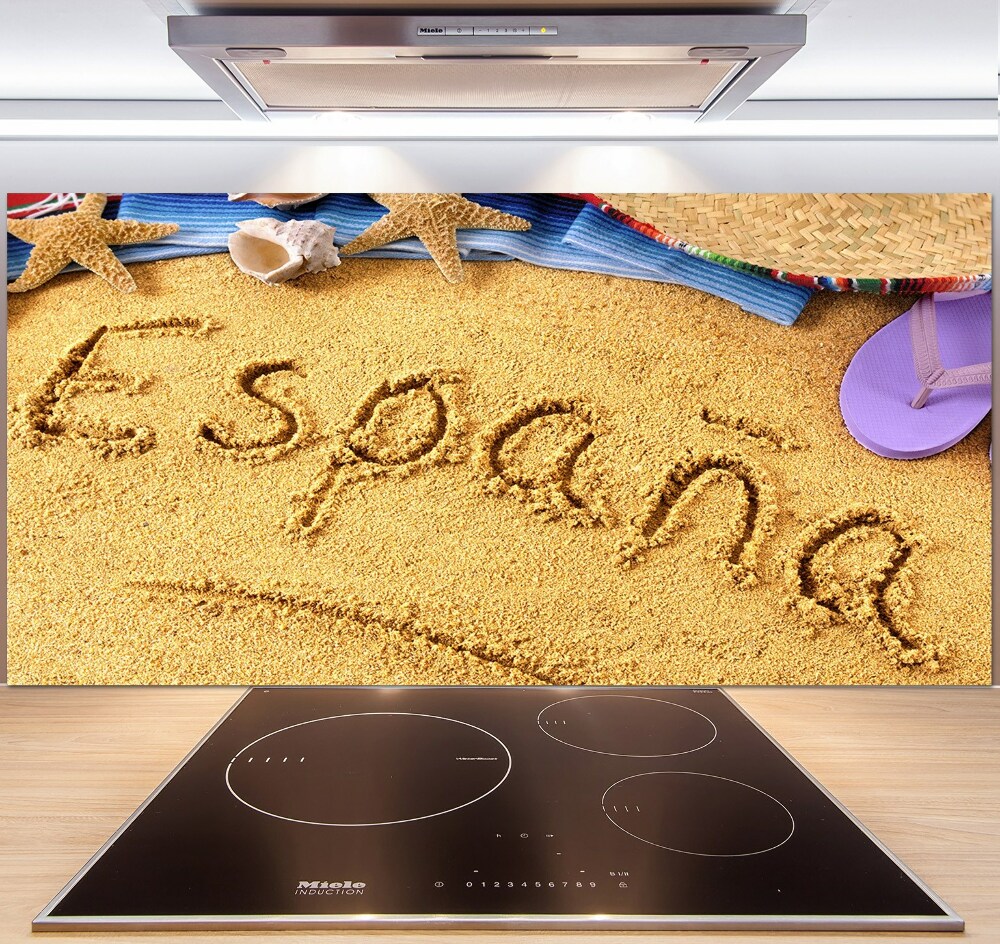 Cooker splashback Spain inscription