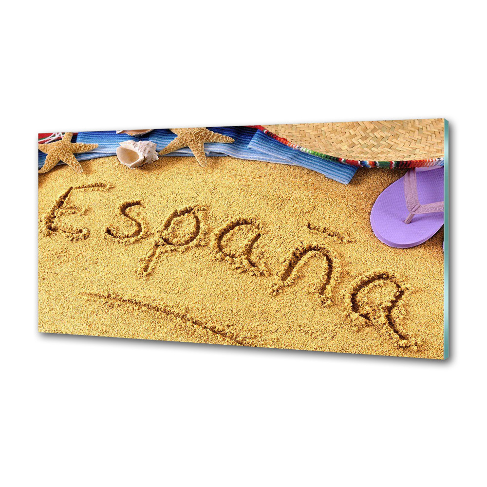 Cooker splashback Spain inscription