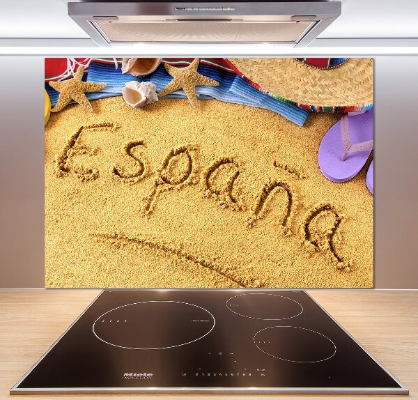 Cooker splashback Spain inscription