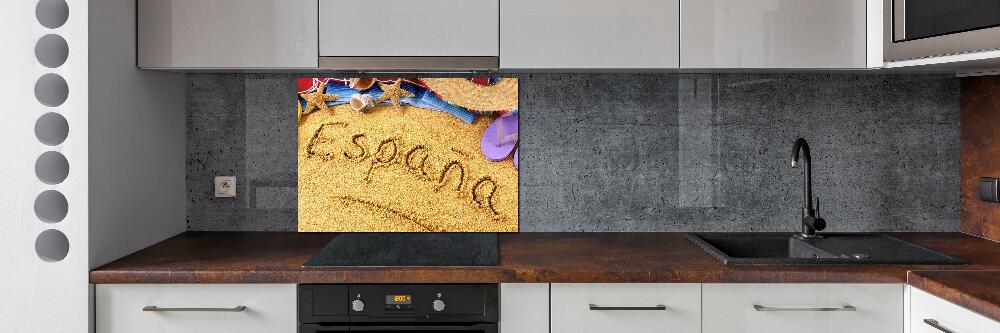 Cooker splashback Spain inscription