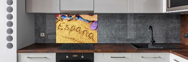 Cooker splashback Spain inscription