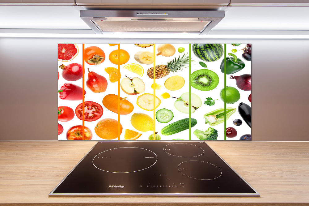 Kitchen splashback Fruits and vegetables