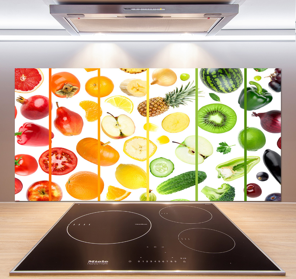 Kitchen splashback Fruits and vegetables