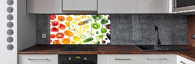 Kitchen splashback Fruits and vegetables