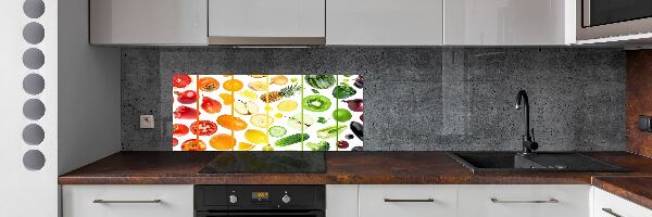 Kitchen splashback Fruits and vegetables