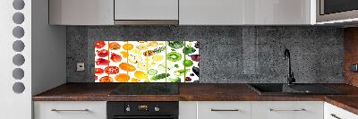 Kitchen splashback Fruits and vegetables