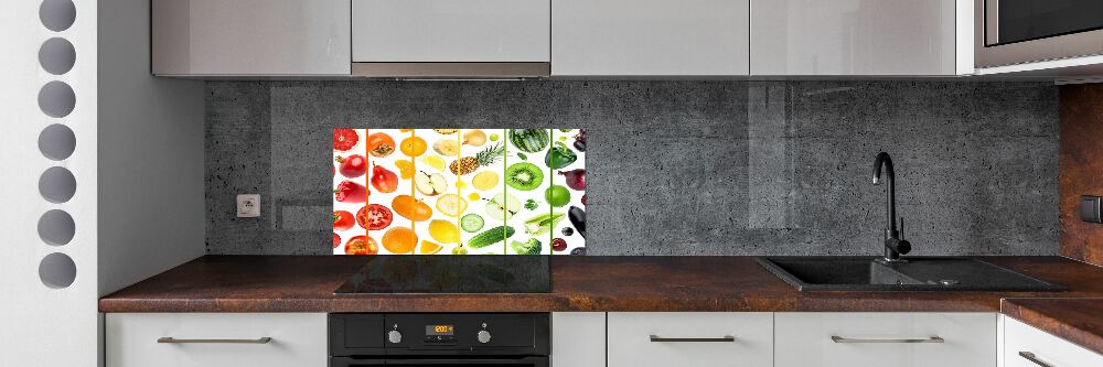 Kitchen splashback Fruits and vegetables