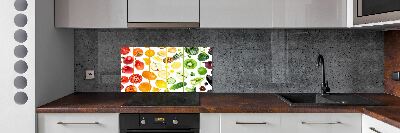 Kitchen splashback Fruits and vegetables