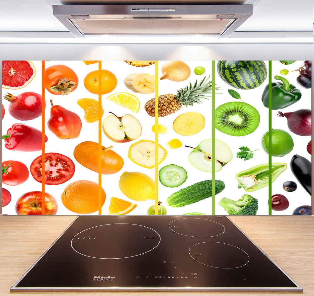 Kitchen splashback Fruits and vegetables