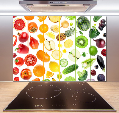 Kitchen splashback Fruits and vegetables