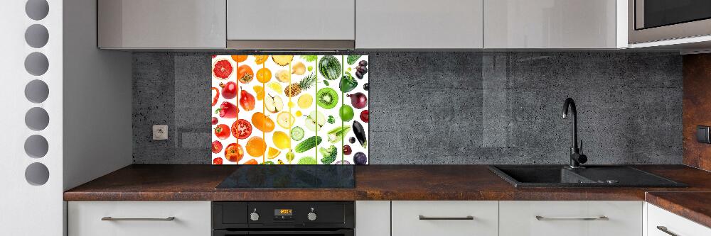 Kitchen splashback Fruits and vegetables