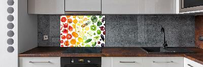 Kitchen splashback Fruits and vegetables