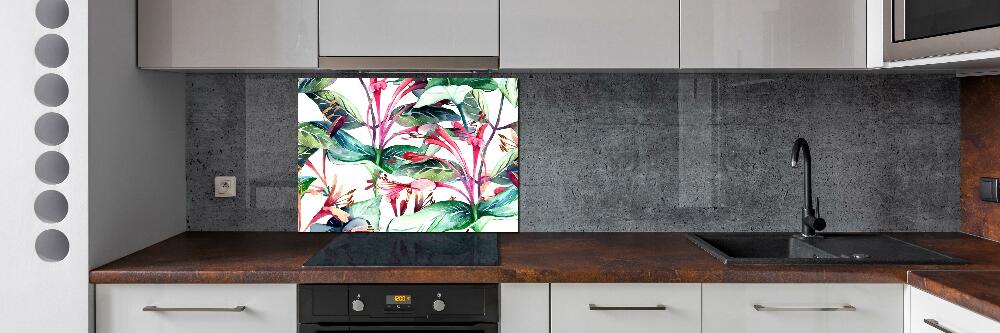 Kitchen splashback panel Honeysuckle