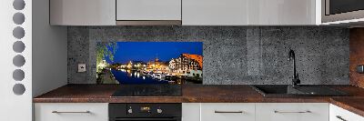 Cooker splashback Bydgoszcz at night