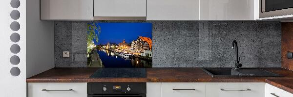 Cooker splashback Bydgoszcz at night