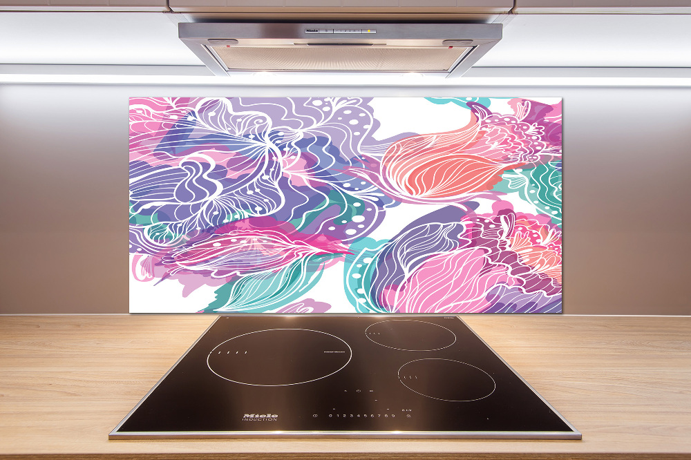 Kitchen splashback Magic Flowers