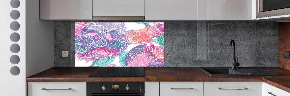 Kitchen splashback Magic Flowers