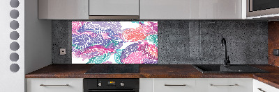 Kitchen splashback Magic Flowers