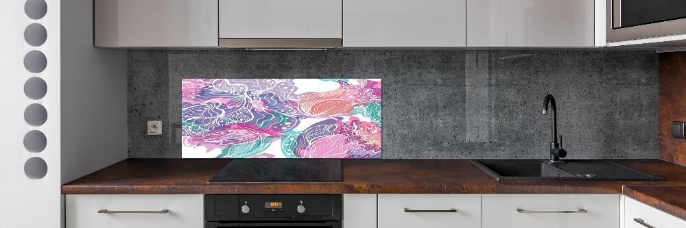 Kitchen splashback Magic Flowers