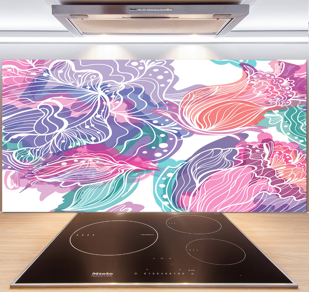 Kitchen splashback Magic Flowers