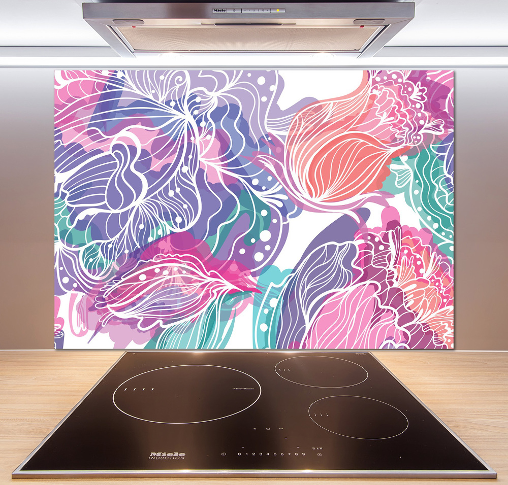 Kitchen splashback Magic Flowers