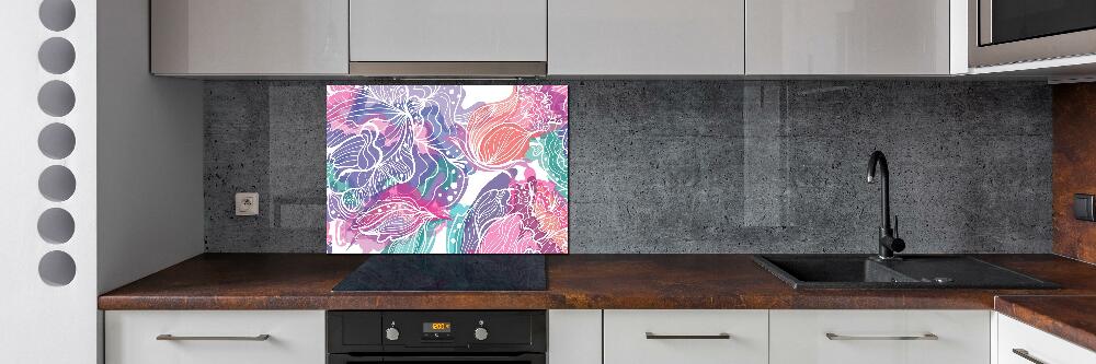 Kitchen splashback Magic Flowers