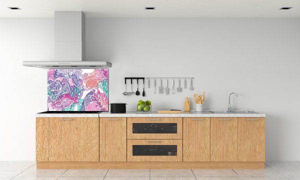 Kitchen splashback Magic Flowers