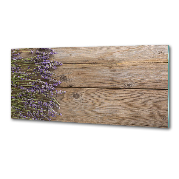 Cooker splashback Lavender on wood