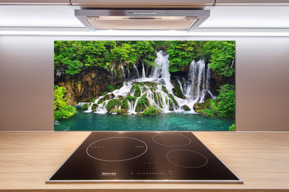 Cooker splashback Waterfall in the mountains