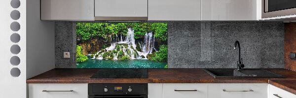 Cooker splashback Waterfall in the mountains