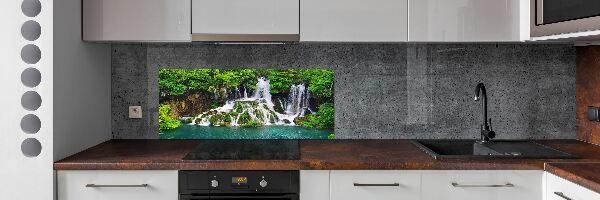 Cooker splashback Waterfall in the mountains