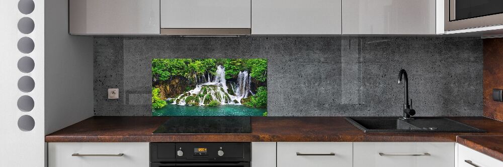 Cooker splashback Waterfall in the mountains