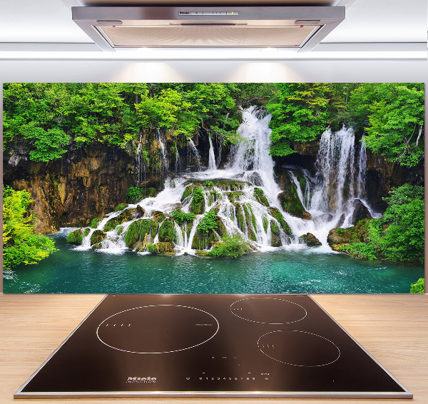 Cooker splashback Waterfall in the mountains