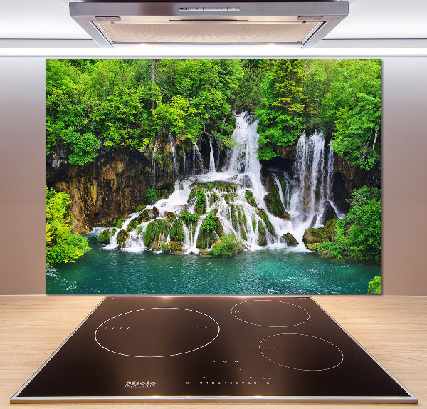 Cooker splashback Waterfall in the mountains