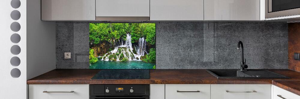 Cooker splashback Waterfall in the mountains