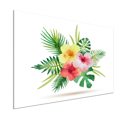 Cooker splashback Hawaiian flowers