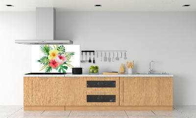 Cooker splashback Hawaiian flowers