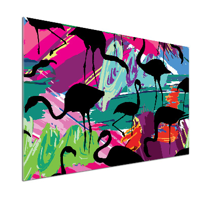 Kitchen splashback Flamingos