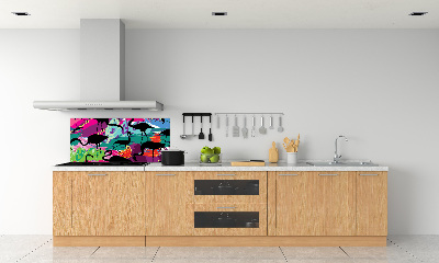 Kitchen splashback Flamingos