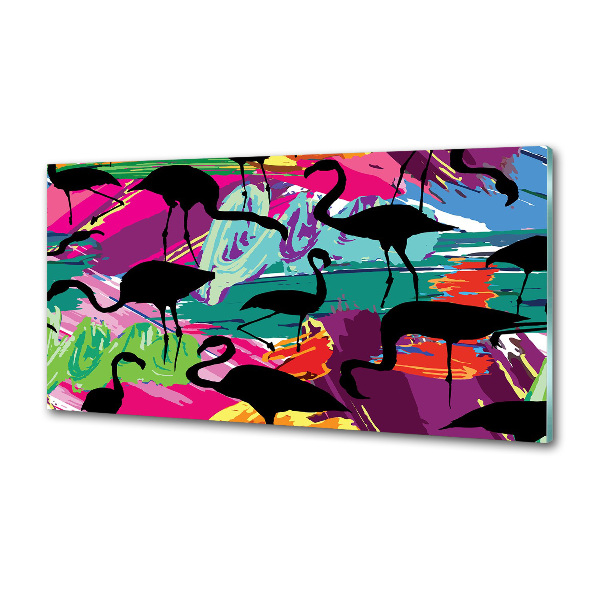 Kitchen splashback Flamingos