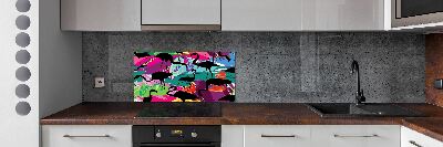 Kitchen splashback Flamingos