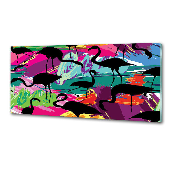 Kitchen splashback Flamingos