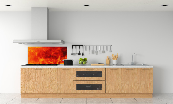 Kitchen wall panels Flames