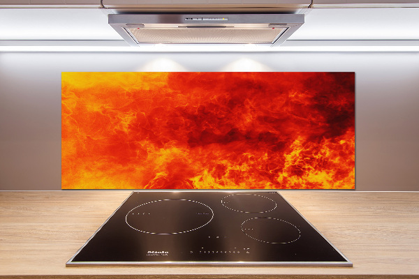 Kitchen wall panels Flames