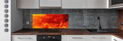 Kitchen wall panels Flames